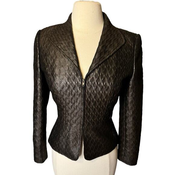 Jessica by Christopher Lai Jackets & Blazers - Chocolate Brown Blazer Jacket Jessica by Christopher Lai Size 4 Shiny Peplum
